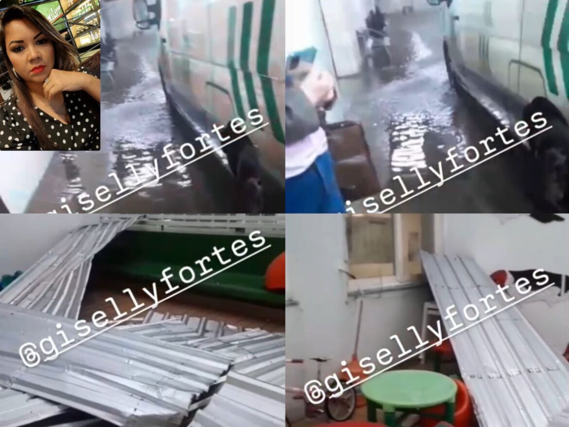 hospital-infantil-de-cuiaba-alaga-na-primeira-chuva-e-expoe-desastre-da-gestao-abilio;-influencer-giselly-fortes-denuncia-obra-de-pessima-qualidade