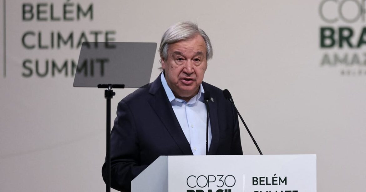 cop30-secretario-geral-da-onu-repreende-nacoes-por-nao-cumprirem-metas-climaticas
