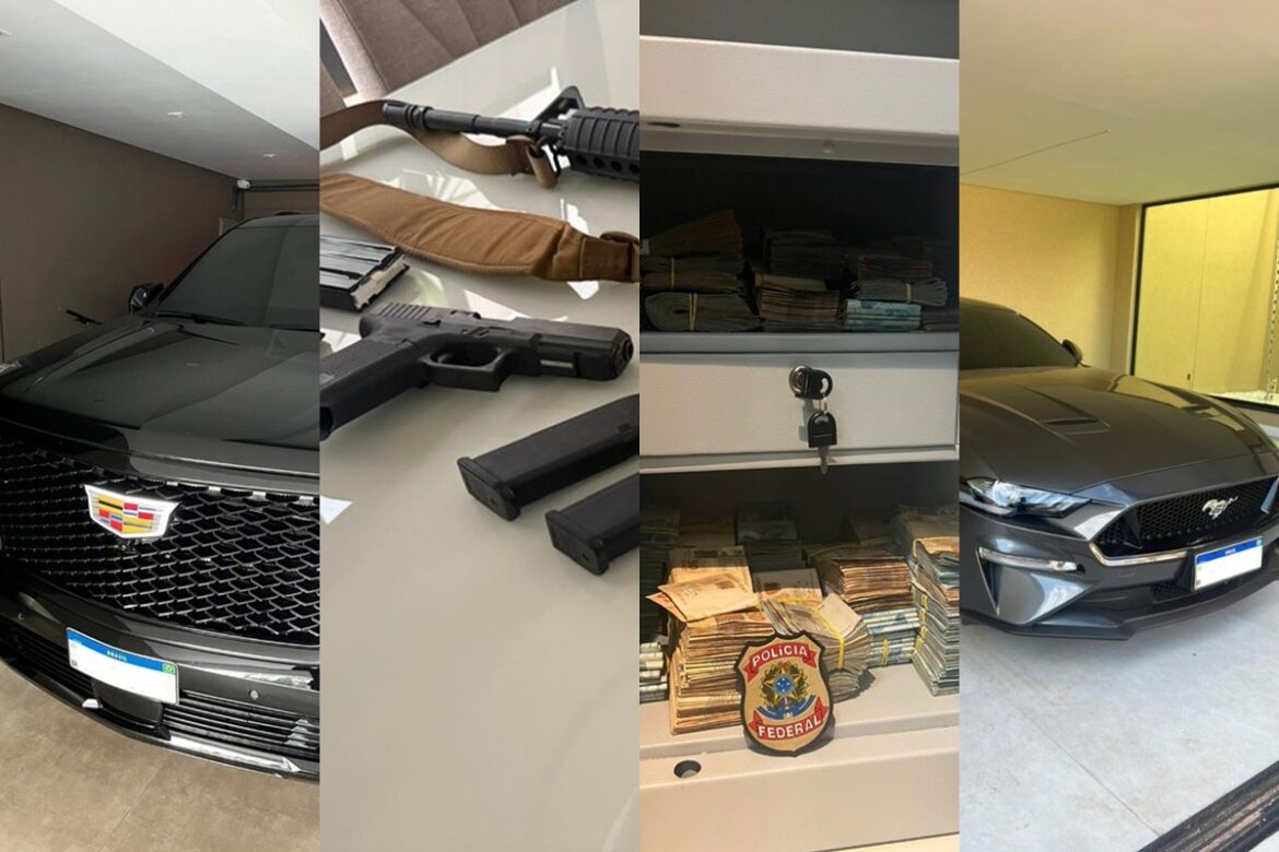 pf-encontra-dinheiro,-armas-e-carros-de-luxo-em-operacao-contra-fraude-no-inss