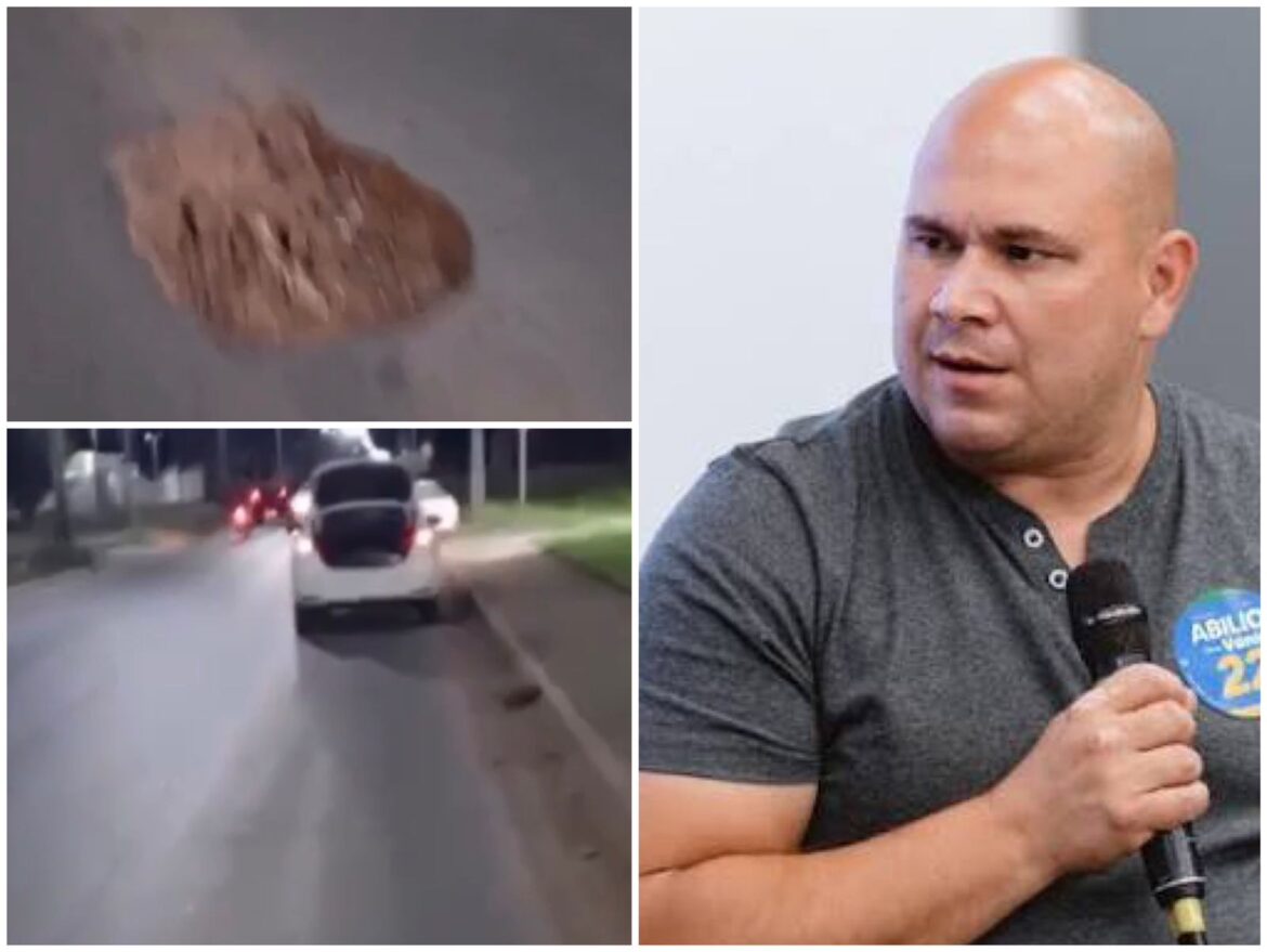 buracos-tomam-cuiaba,-cidadao-perde-pneu-no-pedra-90-e-gestao-abilio-brunini-afunda-no-descaso