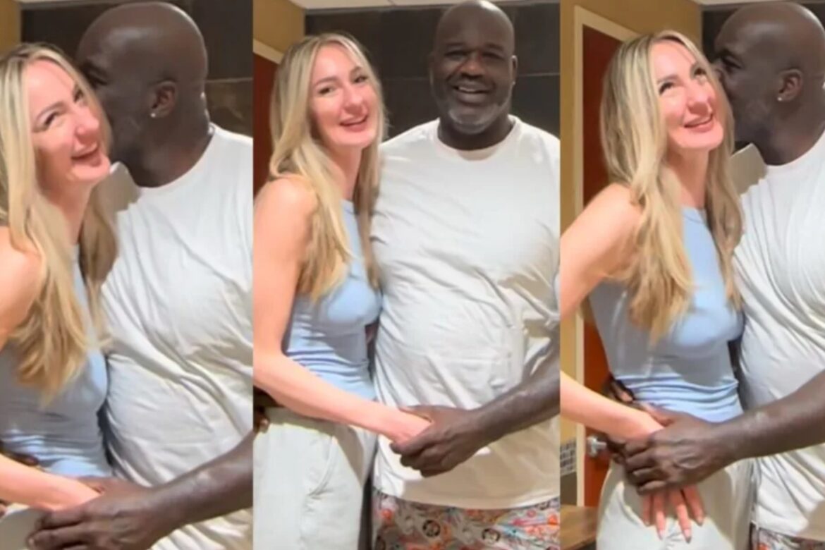 encontro-de-gigantes:-shaq-e-a-modelo-mais-alta-do-mundo-viralizam